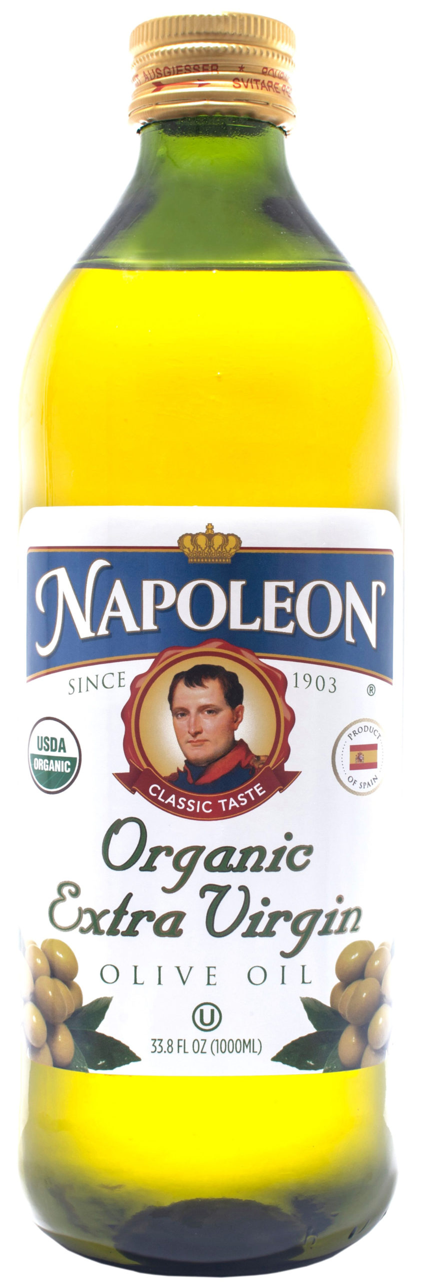 Organic Extra Virgin Olive Oil 33.8oz - The Napoleon Co.